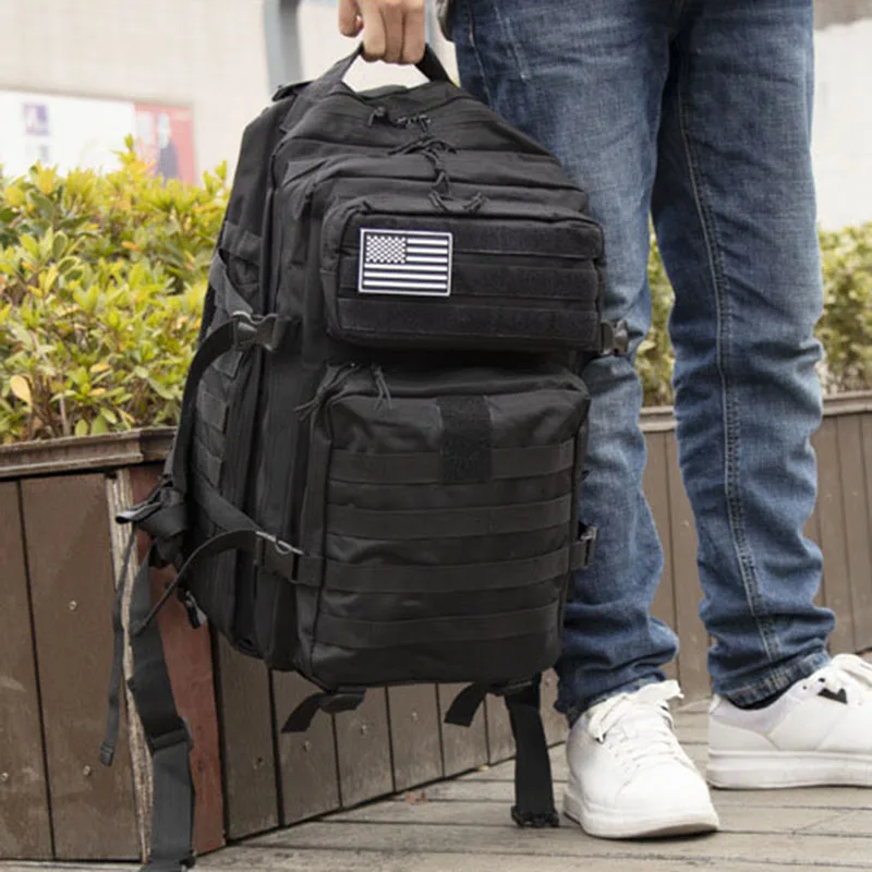 Mochila impermeable de nailon 900D para hombre y mujer, bolsa de viaje para senderismo, acampada y caza, 30L/50L - imagen 3