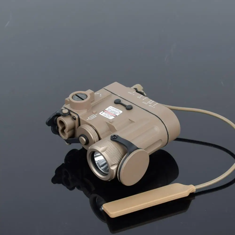 Luz exploradora táctica AN/PEQ-15 IR LA-SER punto rojo LED arma linterna 200 lúmenes ajuste 20mm carril caza Rifle Airsoft DBAL - imagen 2