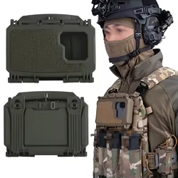Caja táctica MOLLE para teléfono móvil, soporte placa y chaleco