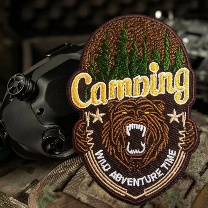 Parche bordado 3D de oso malvado, chaleco táctico, gancho y bucle, sombrero, insignia de moral, mochila, pegatinas decorativas, parches para brazalete para ropa - imagen 5