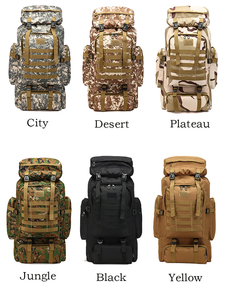 Mochila táctica MOLLE impermeable camo senderismo - imagen 5