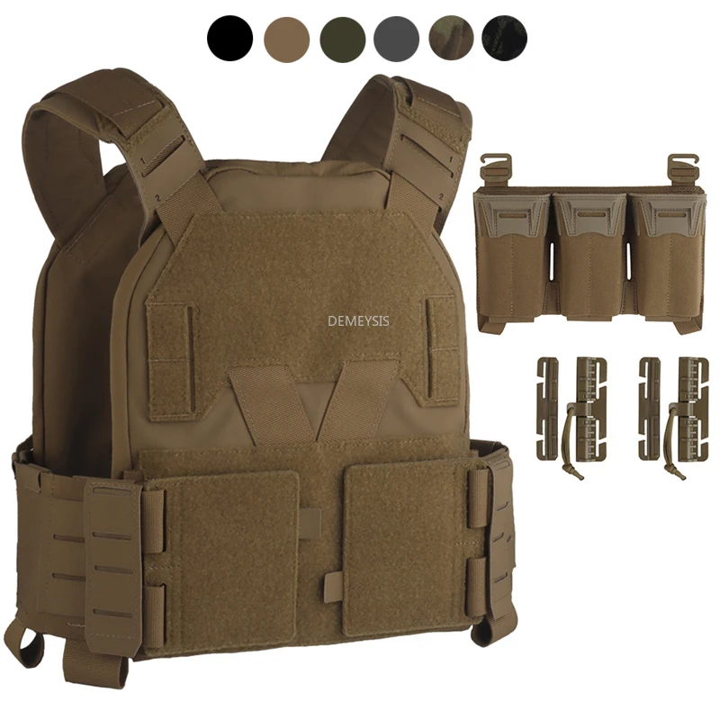 KZ-chaleco táctico portador de placa multicalibre 5,56, bolsas Triple Mag, faja elástica Modular, chaleco cómodo para caza Airsoft - imagen 3