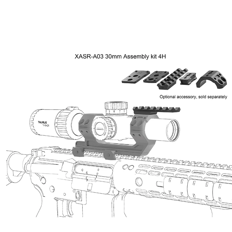 Soporte de alcance x-accuone, soportes ajustables de 30Mm para mira de Rifle para riel Picatinny, accesorios de miras de caza de precisión - imagen 5