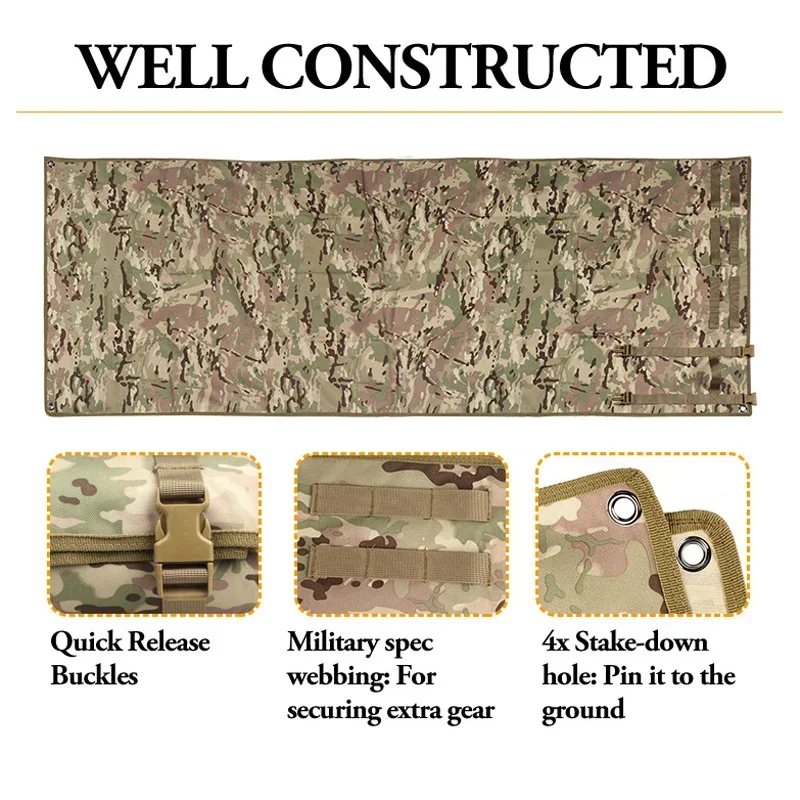 Estera de tiro enrollable, manta de tiro compacta, estera de caza a prueba de humedad, almohadilla portátil antideslizante para tiro y caza - imagen 5