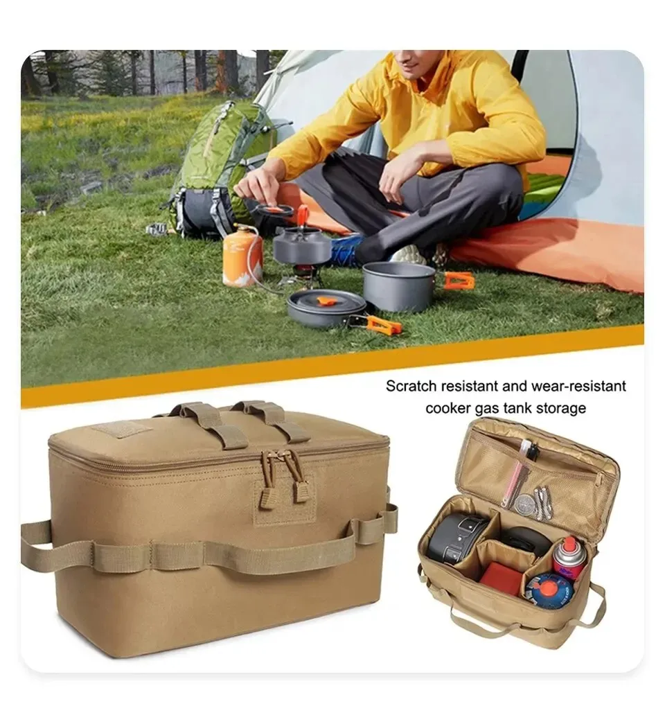 Bolsa de almacenamiento de tanque de Gas para acampar al aire libre, bolsa de Picnic resistente a impactos, bolsa de herramientas multifuncional, equipo de Camping, bolsa de utensilios de cocina - imagen 2