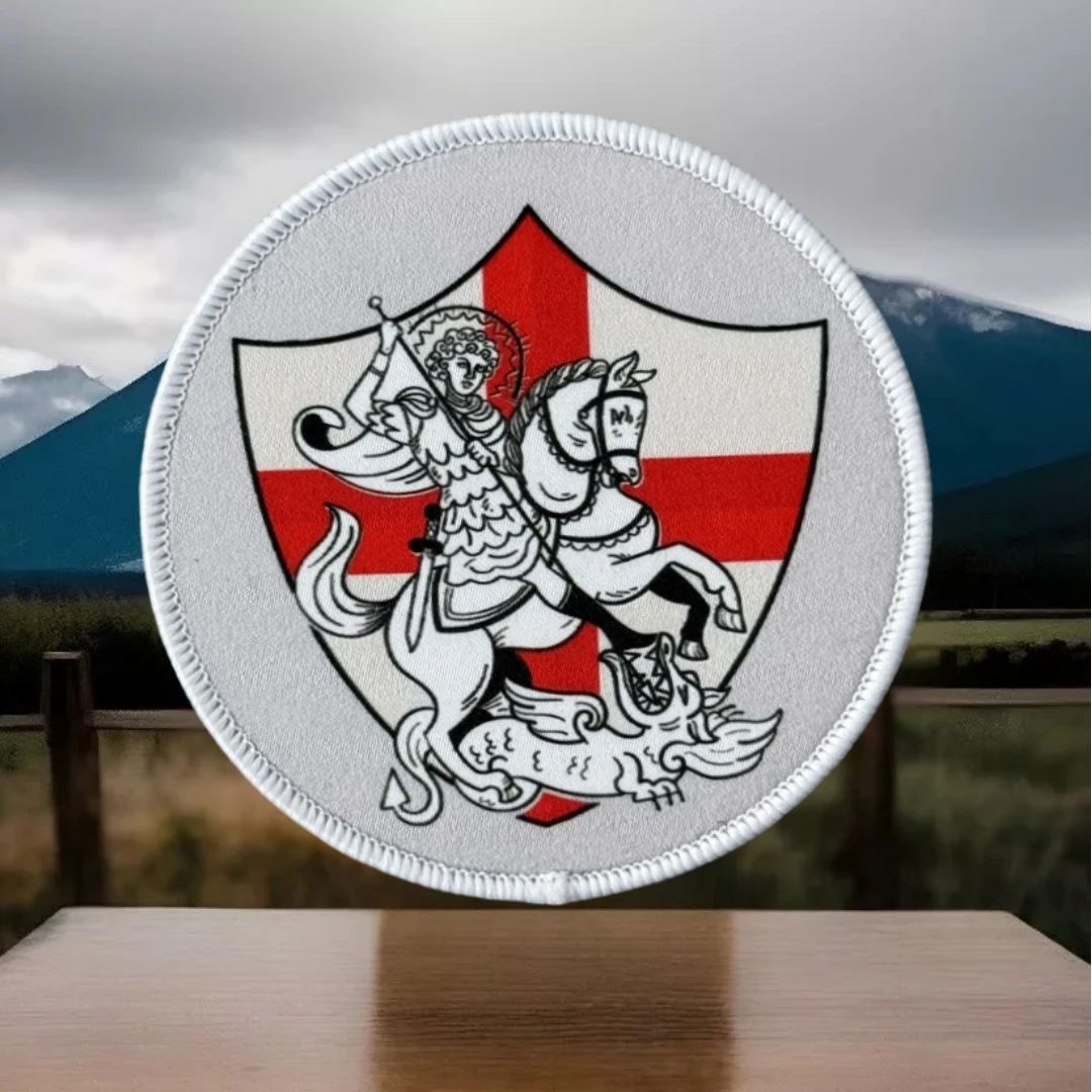 "Suj. George y el dragón", pegatina estampada para mochila con gancho y bucle para ropa, insignias de moral táctica, parches, brazalete militar - imagen 5