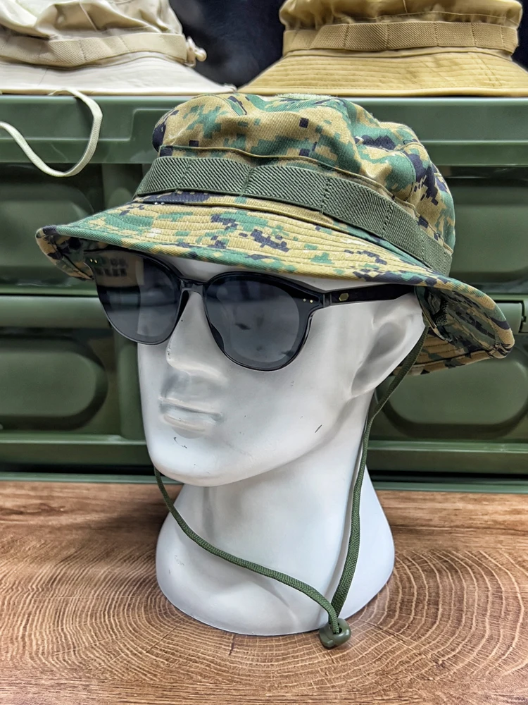 Sombrero de ala redonda para hombre, sombrero táctico de pescador, protector solar, transpirable, Verano - imagen 5