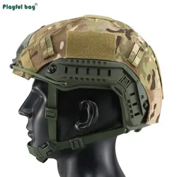 Casco táctico Airsoft con cubierta camuflaje desmontable