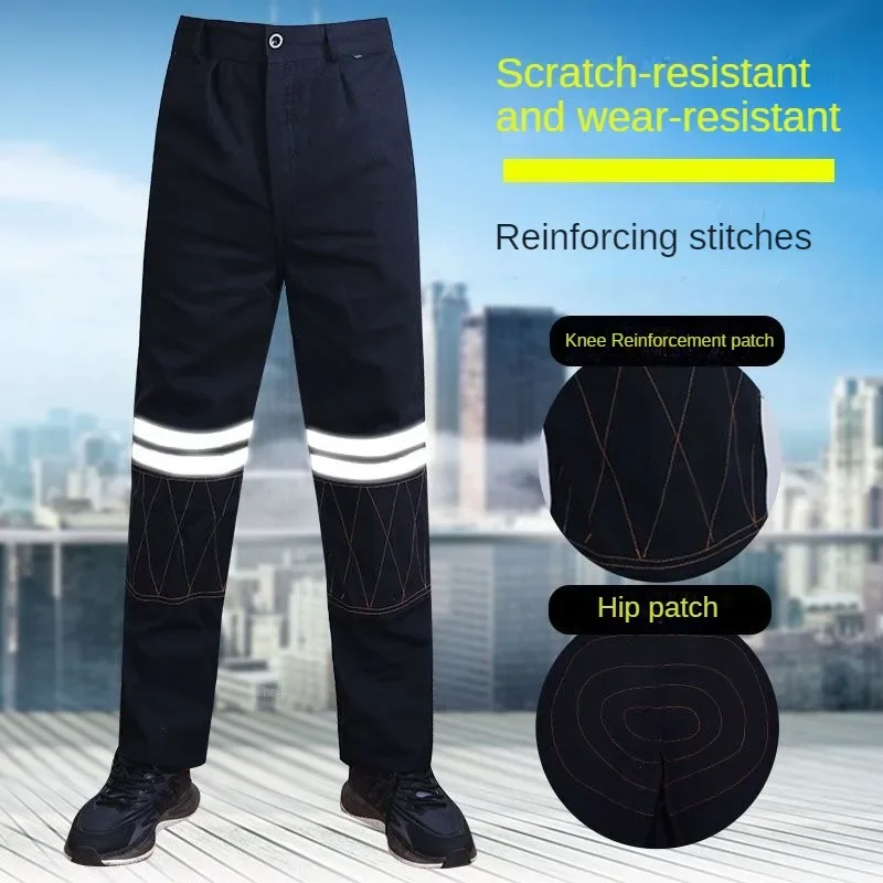 Parche especial para hombres, tira reflectante, mineros, soldadores, trabajadores de soldadura, ropa de trabajo de construcción antiescaldaduras, traje de Top y pantalones - imagen 4