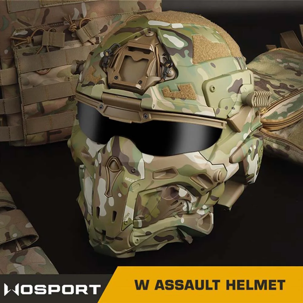 Casco de asalto táctico con auriculares incorporados, ventilador antiniebla, máscara, micrófono - imagen 5