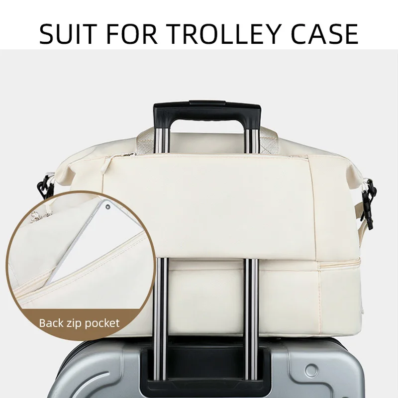 Bolsa deportiva para gimnasio, 3 uds., seco, húmedo, para viajes al aire libre, entrenamiento, Camping, bolsos de hombro tipo bandolera, paquete de zapatos, bolso grande para viaje de corta distancia - imagen 5