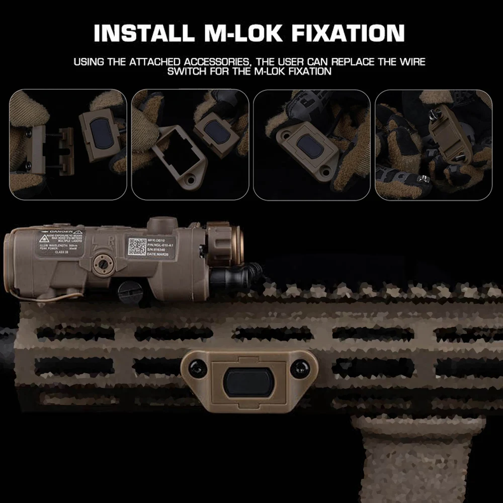Interruptor remoto de presión para linterna táctica MOD M600 PEQ15 - imagen 4