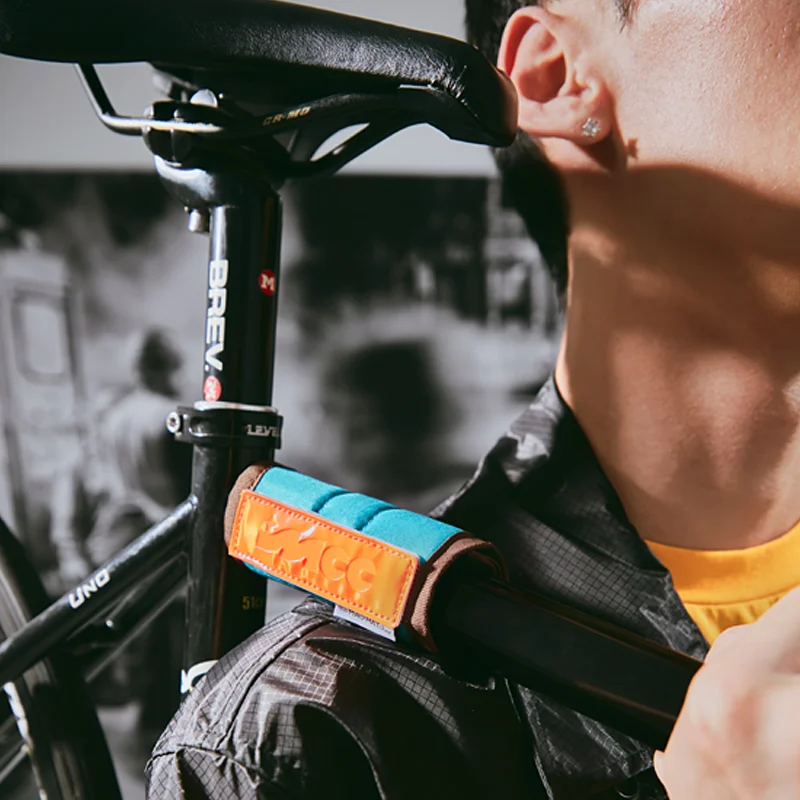 Sujetador de gancho y bucle reflectante para marco de bicicleta, cubierta protectora para tubo de manillar - imagen 4