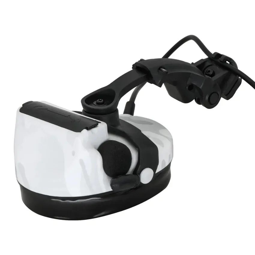 Orejeras de esponja tácticas, auriculares de tiro Airsoft, casco táctico C2 ARC, adaptador de pista, soporte para auriculares (MC blanco) - imagen 5