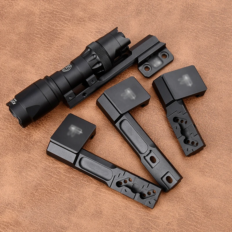 Base de montaje para linterna táctica CNC de Metal SF M300 M600 Scoutlight soporte fijo montaje compensado de aluminio compatible con sistema de riel MLOK/KEYMOD - imagen 5