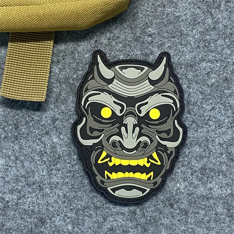 Bafant parche de cabeza de oveja de PVC 3D, insignia de moral, máscara de fantasma malvado, insignia de moral táctica, gancho y lazo, parches de mochila para ropa - imagen 5