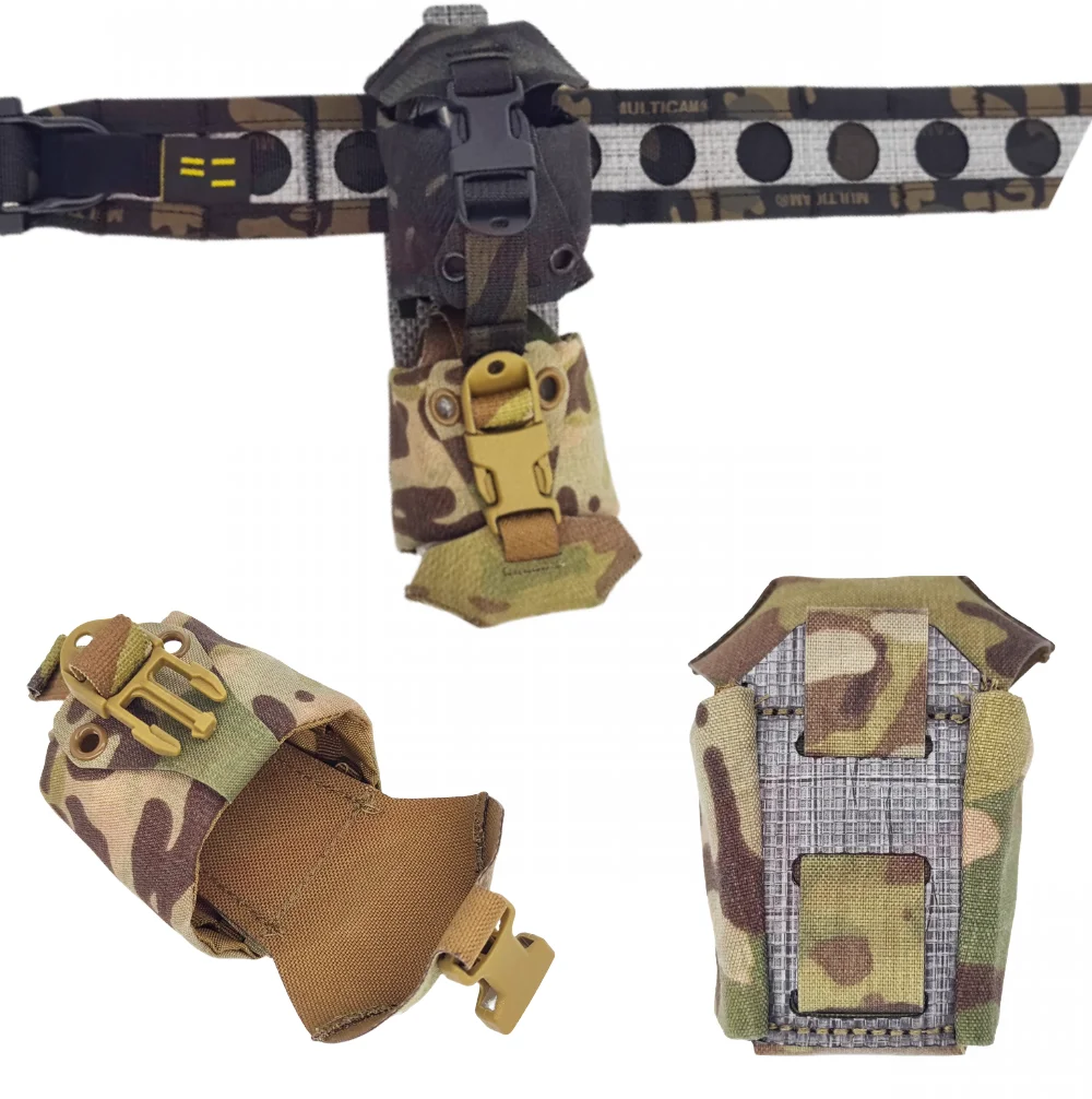 Bolsa táctica Single Frag Grenad, equipo de combate de Paintball Airsoft, bolsa de pulsera Molle con placa en T, soporte de placa de expansión