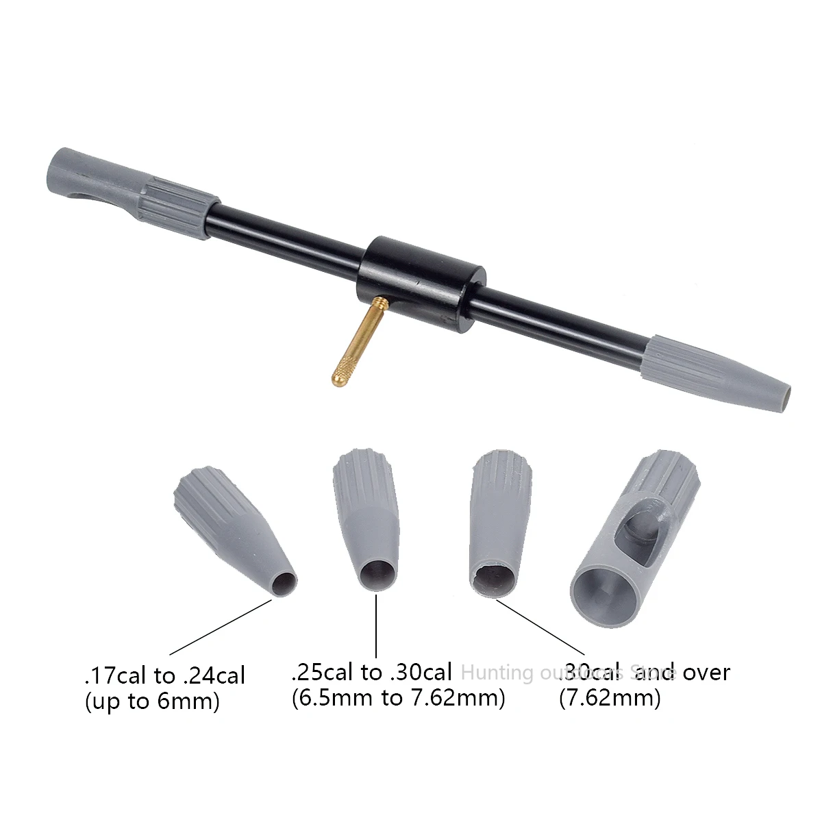 Táctico 8 Uds. 22Cal.17Cal.30Cal.24cal Universal pistola guía de orificio limpieza Rifle cepillo Kit de limpieza herramienta limpiadora de caza Metal - imagen 3