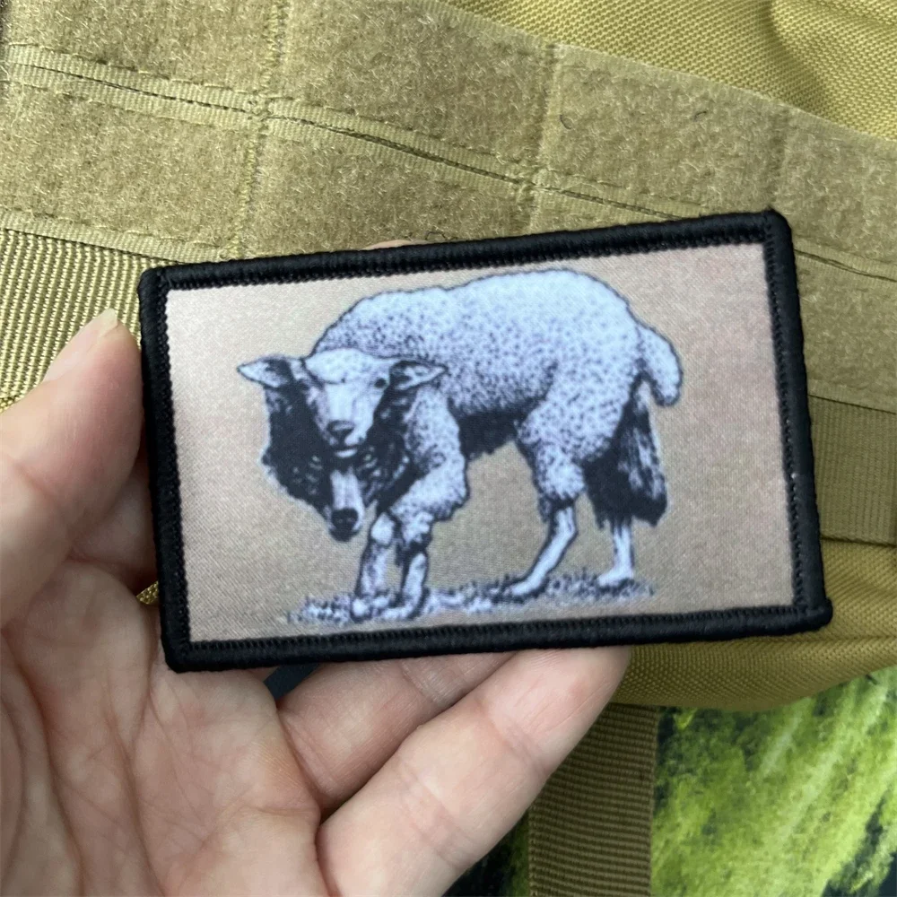 Rock-paper-scissors moral Badge Patches Tactical Army Backpack Hook and Loop Printed Stickers - imagen 5