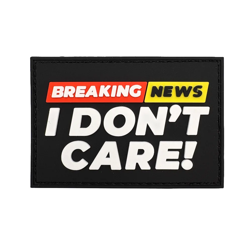 Parche BREAKING Parche de velcro de PVC y parches tácticos