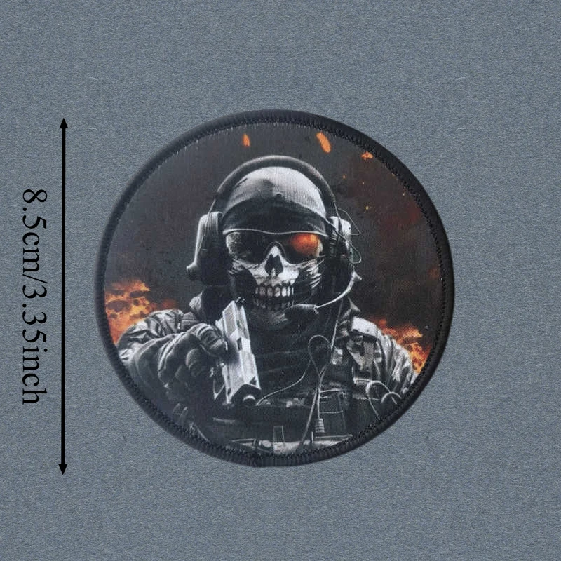 Parche con estampado de soldado militar, chaleco táctico, insignia de moral con gancho y bucle, pegatinas decorativas para mochila, parches para brazalete para ropa - imagen 3
