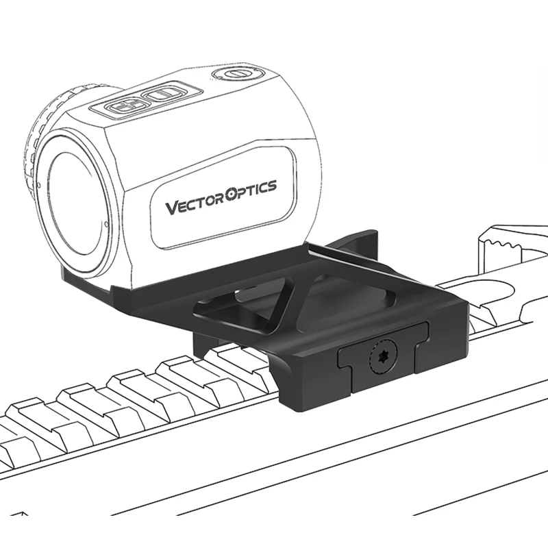 Raspador de óptica vectorial 1X20, soporte elevador de liberación rápida voladizo para riel Picatinny, accesorios de caza, equipo Airsofty - imagen 3
