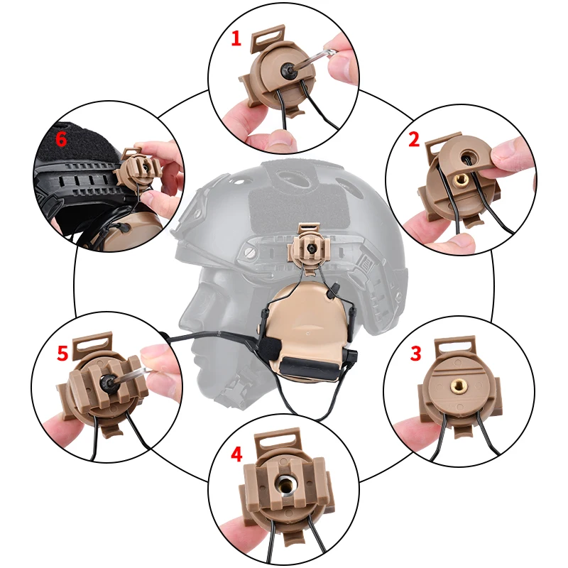 WADSN C2 auriculares captación reducción de ruido Kenwood U94 PTT táctico al aire libre caza tiro auriculares - imagen 5