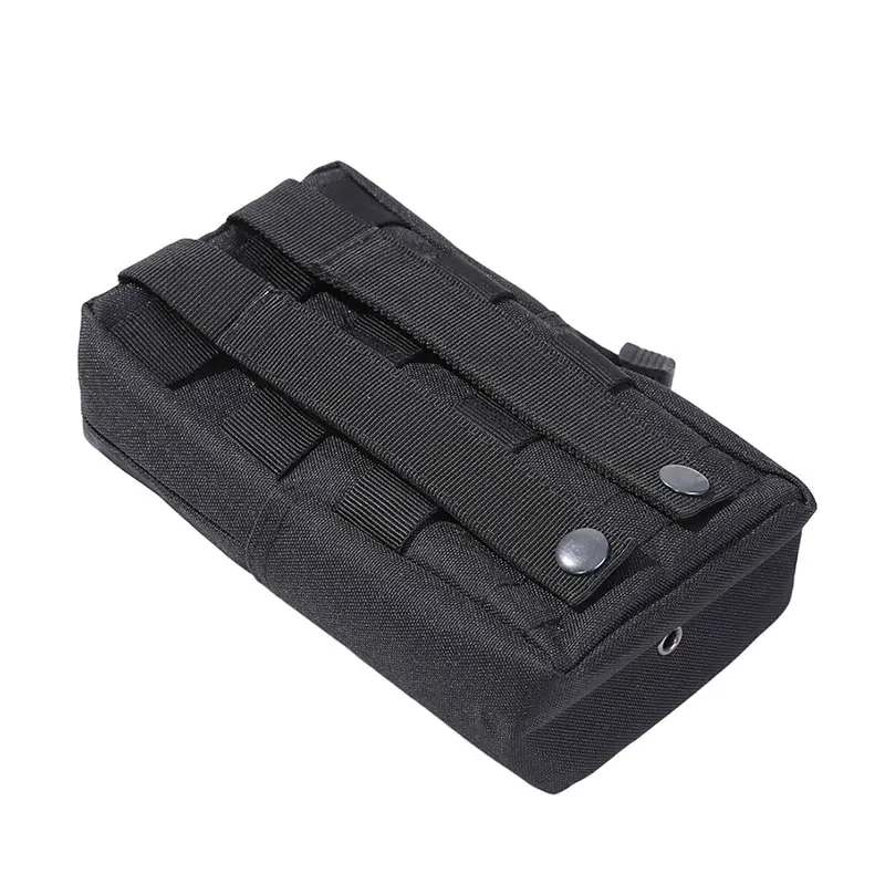 Bolsa de cintura Molle táctica al aire libre 1000D Oxford Black Military de almacenamiento Fanny Pack para Mochila De caza chaleco táctico accesorio - imagen 3