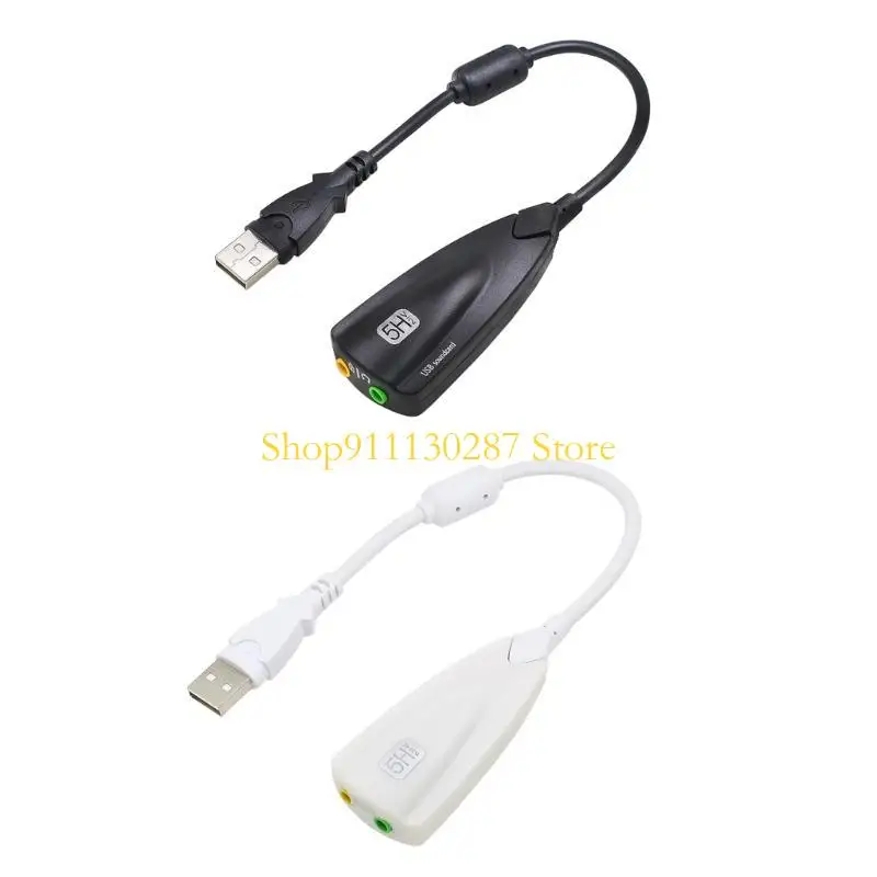 Tarjeta sonido externa USB J1HC 5HV2 con auriculares adaptador USB 3.5 mm 7.1 Sound Card - imagen 5