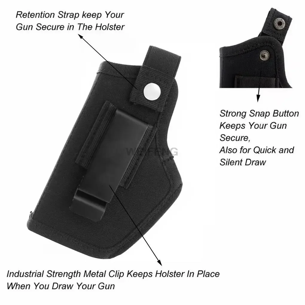 Clip de cinturón de Metal inoxidable, cierre para funda de pistola de cintura de Metal de 2 pulgadas, hebilla de gancho de resorte para cinturón, Clips EDC multiusos DIY