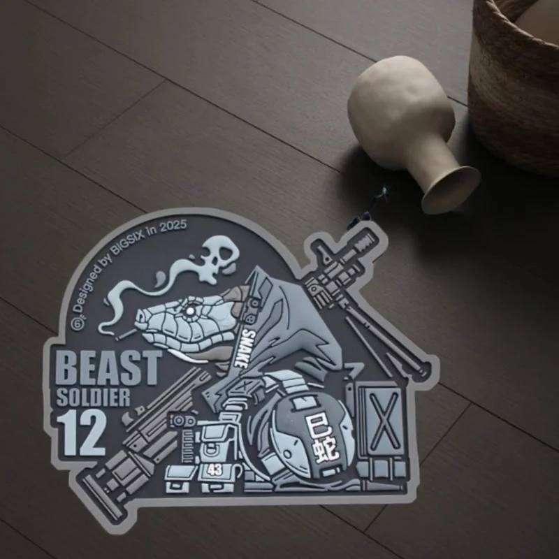 Beast Warrior-Parche de serpiente con 12 signos del zodiaco, insignia de moral táctica, gancho y bucle de PVC, mochila militar, pegatina para ropa, brazalete - imagen 3