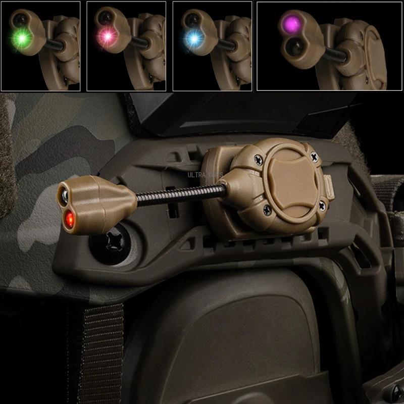 Cascos tácticos interruptor de luz LED sistema de iluminación Modular para personas modo Dual luces de señal de caza para senderismo al aire libre lámpara para casco