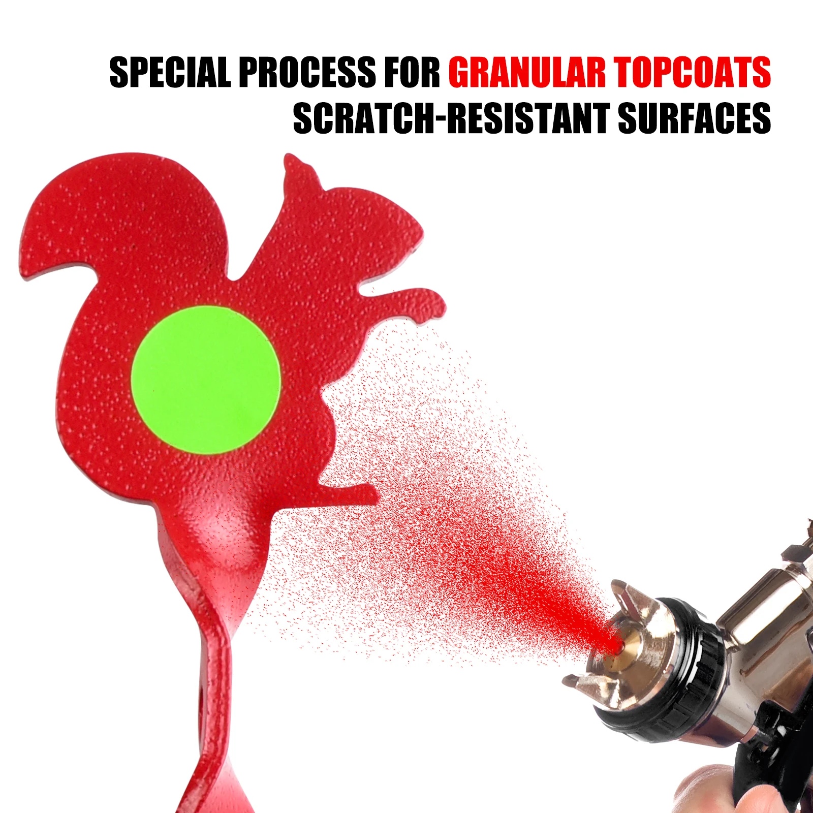 Rojo 3MM de espesor bidireccional Animal giratorio objetivo de acero inoxidable tirachinas al aire libre BB pistola de aire práctica objetivo de puntería - imagen 4