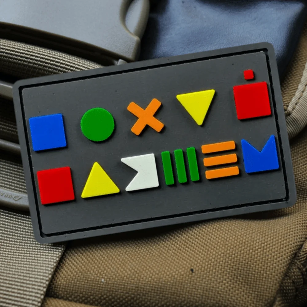 Parche de PVC "Tetris", parches de gancho y bucle, brazalete de moral militar, emblema, aplique de combate táctico Klett, pegatinas para mochila - imagen 3