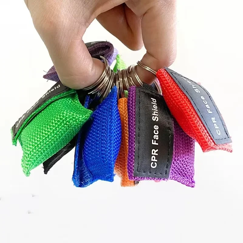 Herramientas de cuidado de la salud de rescate al aire libre, máscara de resucitador de chorro, llavero, protección facial de emergencia de primeros auxilios, máscara profesional CPR, 1/10 unidades - imagen 4