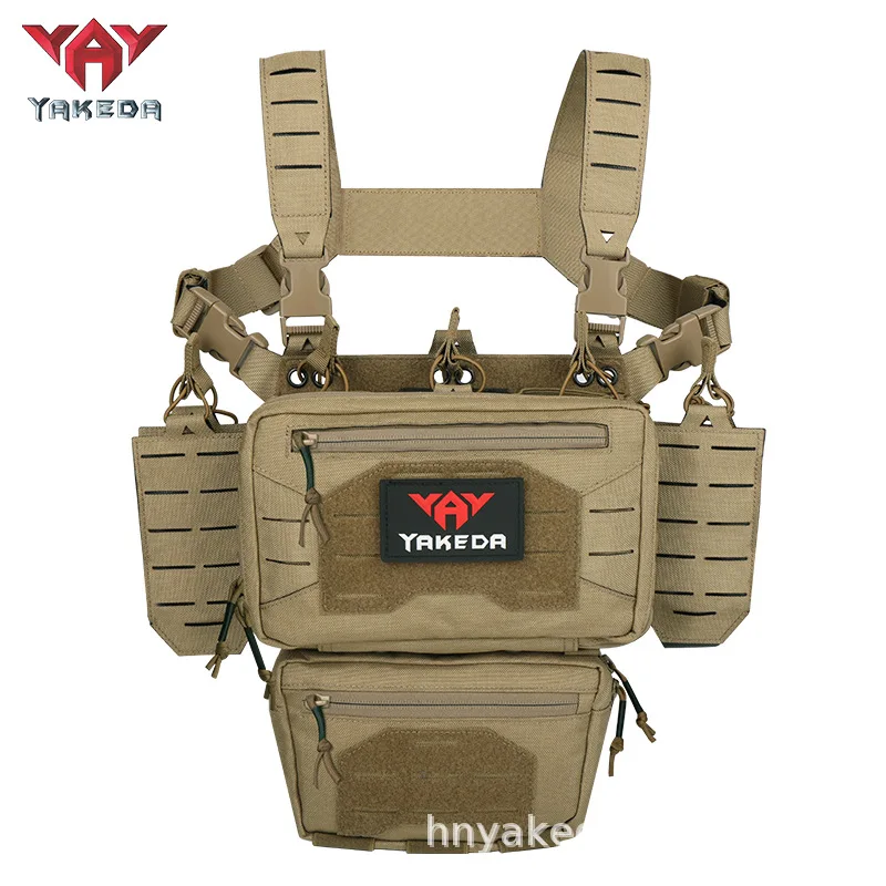Yakeda Chaleco táctico MOLLE transpirable ligero eslinga resistente - imagen 4