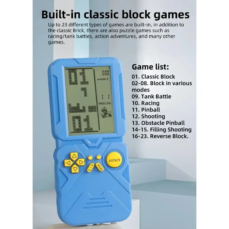 Consola retro portátil clásica con mando, colores surtidos para regalo - imagen 3