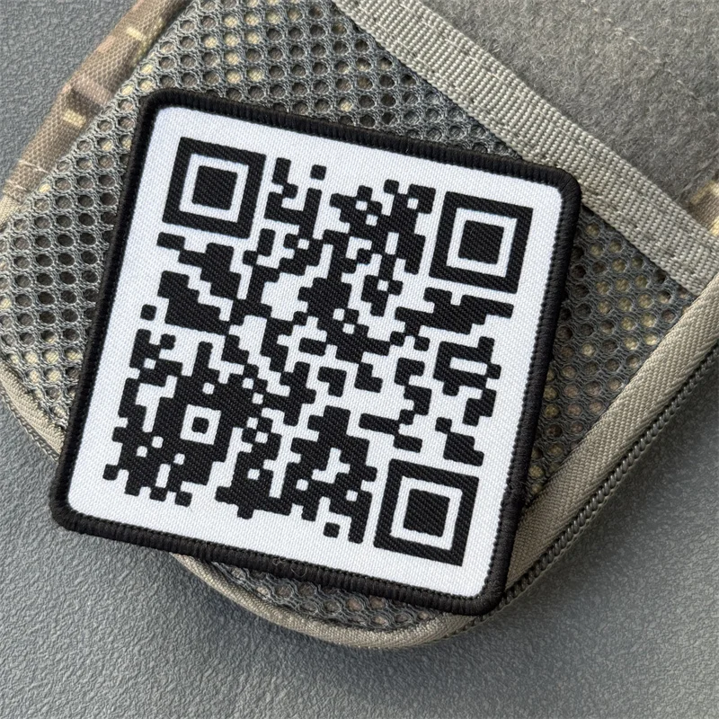 Parche impreso "Código QR", insignia de moral táctica, gancho y bucle, mochila militar, ropa, accesorios decorativos, pegatina, brazalete - imagen 5