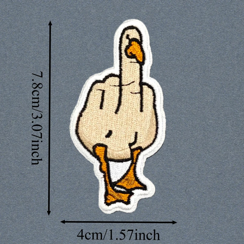 Parche bordado de ganso blanco, chaleco táctico, sombreros con gancho y bucle, insignia de moral, mochila, pegatinas decorativas, parches para brazalete para ropa - imagen 3