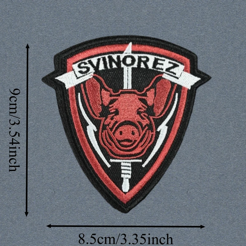 SVINOREZ parche bordado 3D chaleco táctico gancho y bucle sombreros insignia de moral mochila pegatinas decorativas brazalete parches para ropa - imagen 3