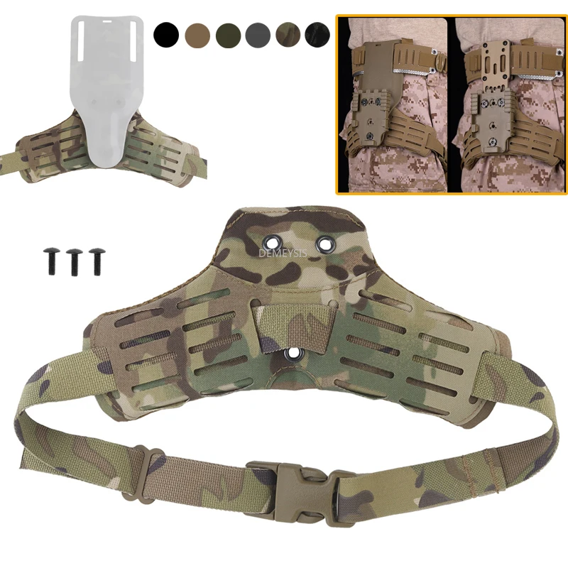 Funda táctica con plataforma para pierna, Airsoft CS, correa para pierna, Molle táctica, fundas de caza, accesorio de placa inferior de arco