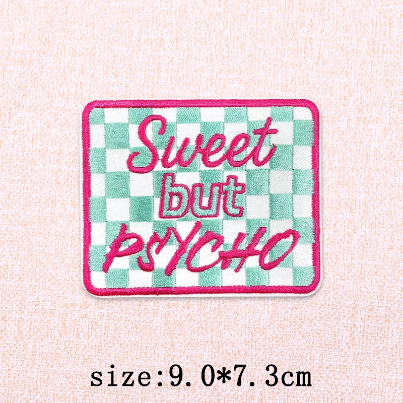 Parche bordado con letras de dibujos animados, parches termoadhesivos para planchar para ropa, parche para ropa, pegatinas para pantalones vaqueros DIY, decoración - imagen 3