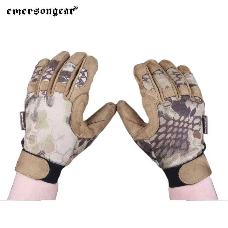Emersongear-guantes tácticos de camuflaje ligeros para caza, Airsoft, combate, dedo completo, protección de manos, HLD EM8722 - imagen 3
