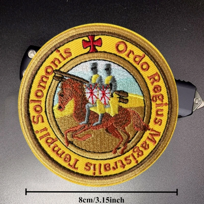 TEMPLAR KNIGHTS Embroidery Patch on Clothes Tactical Morale Badge Hook Loop Military Patches Backpack Stickers Armband - imagen 3