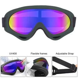 Gafas de esquí antiniebla UV400 a prueba viento para ciclismo y moto