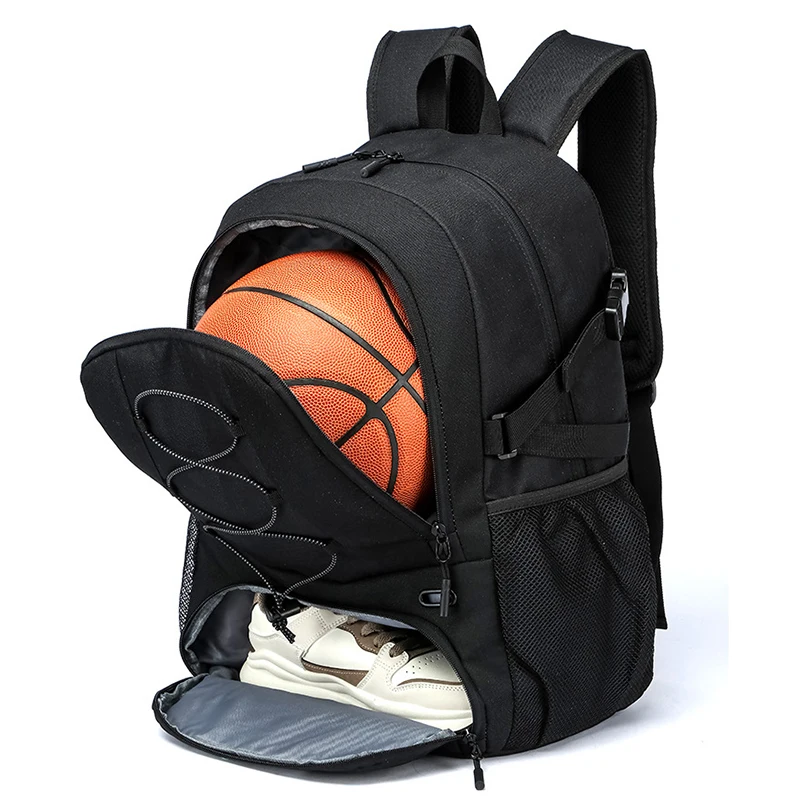 Mochila de baloncesto para viajes al aire libre, bolsa deportiva grande con compartimento para zapatos separado, mochila para escalar, senderismo, bolsas de Fitness - imagen 4