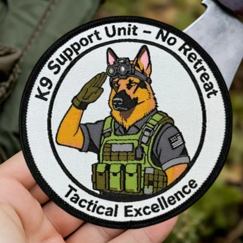 Parche táctico moral K9 Unidad de Apoyo sin retrácto Velcro - imagen 2
