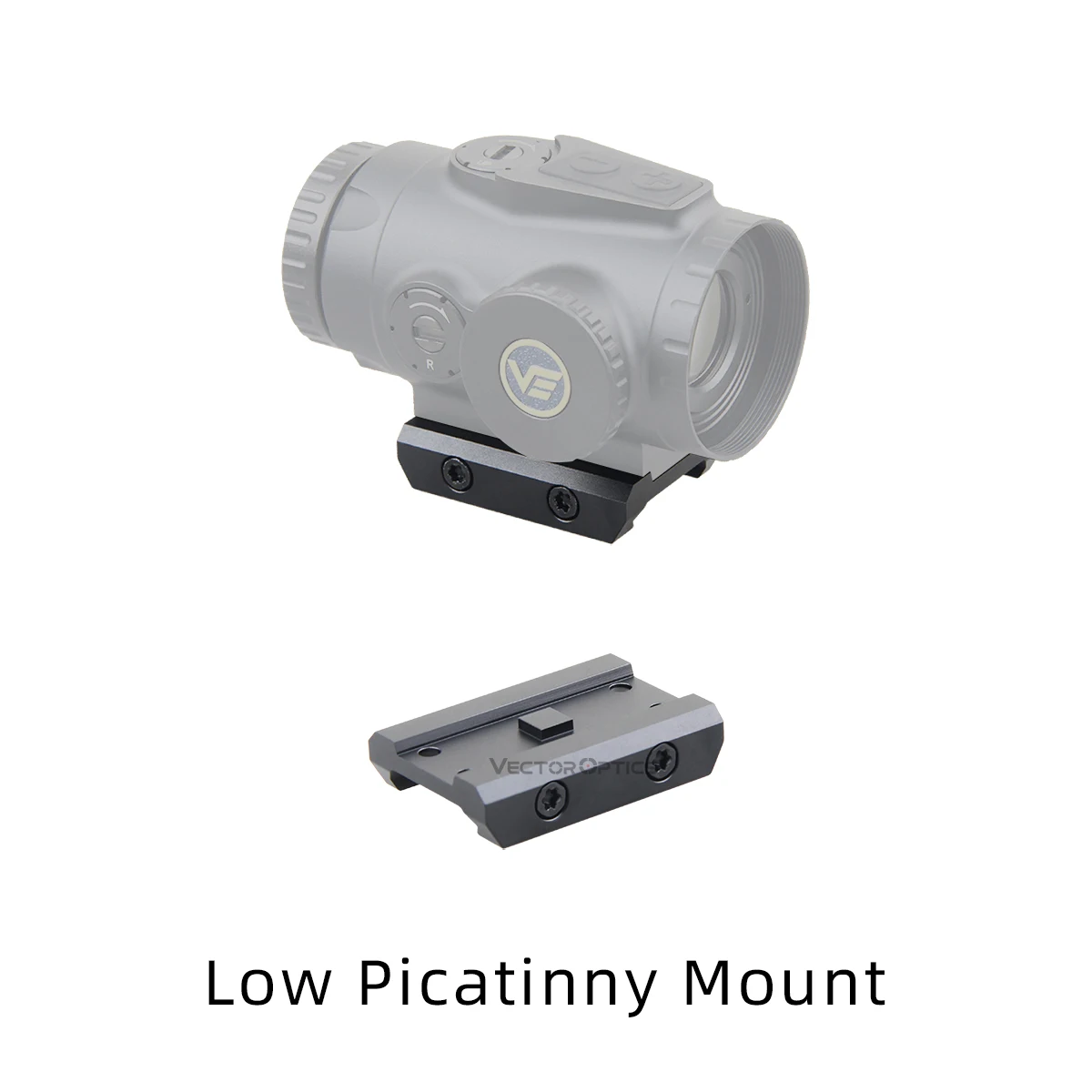 Montura Offset Picatinny Vector Optics Low/Riser/ para Mira de Punto Rojo Compatible con T1/T2, para las Series Paragon Prism, Maverick y Scrapper - imagen 3