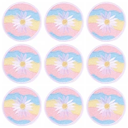 Parche termoadhesivo flores bordadas para ropa táctica