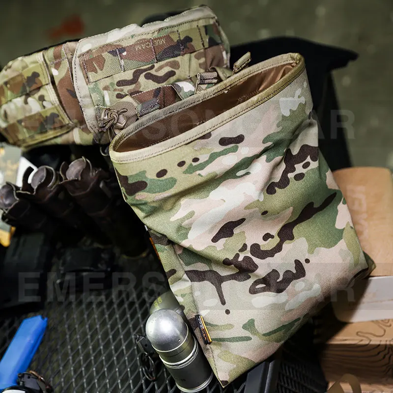 Emersongear bolsa de caída bolsa de basura plegable MOLLE organizador de utilidad caza EDC cinturón bolsillo deporte combate al aire libre Nylon - imagen 2